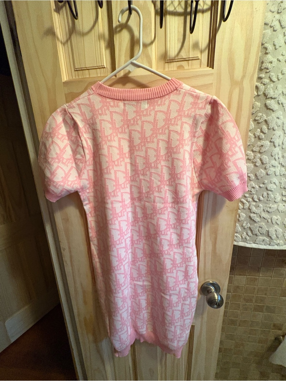 Fashion Pink Logo Knit Dress - Picture 5 of 5